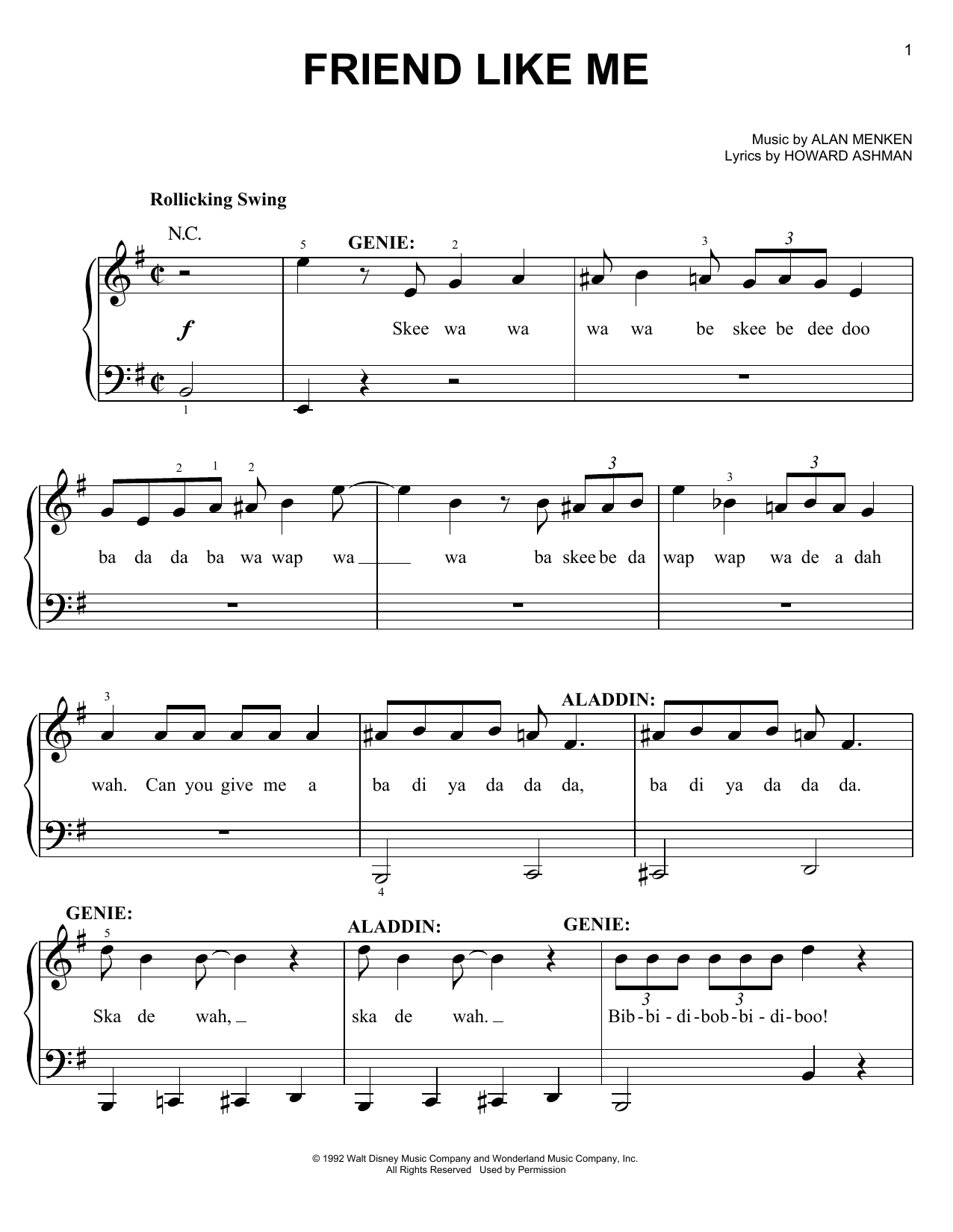 Produktbild zu: Friend Like Me (from Aladdin: The Broadway Musical)
