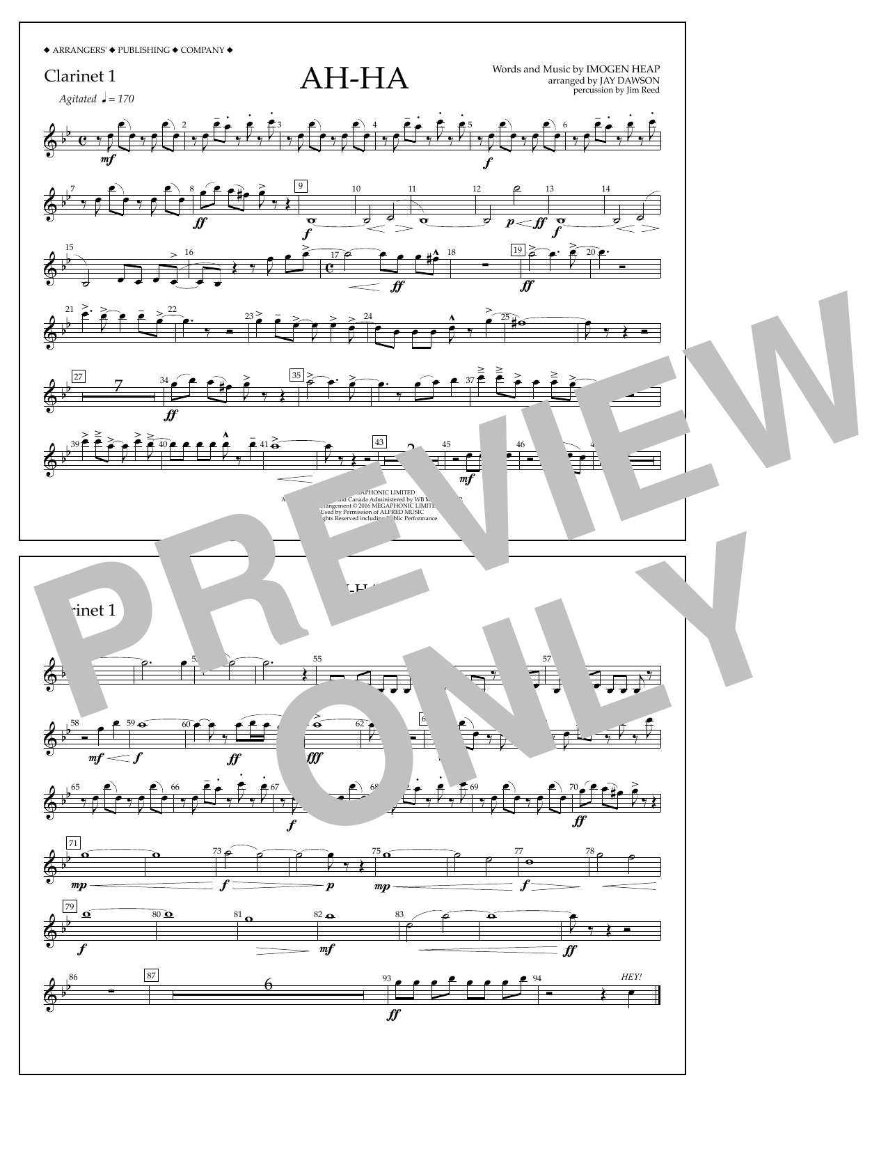 Product picture to: Ah-ha - Clarinet 1