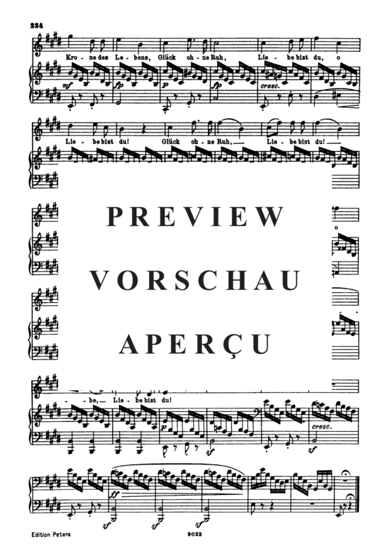 Product gallery: Page 4 of 4 Rastlose Liebe D.138, , High Voice and Piano