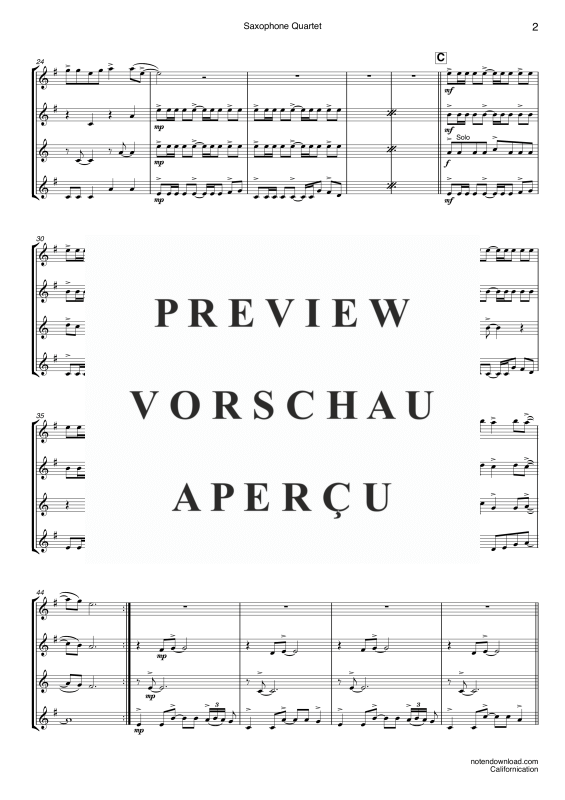 Product gallery: Page 5 of 11 Californication, Red Hot Chili Peppers, (Saxophone Quartet A(S)ATB)