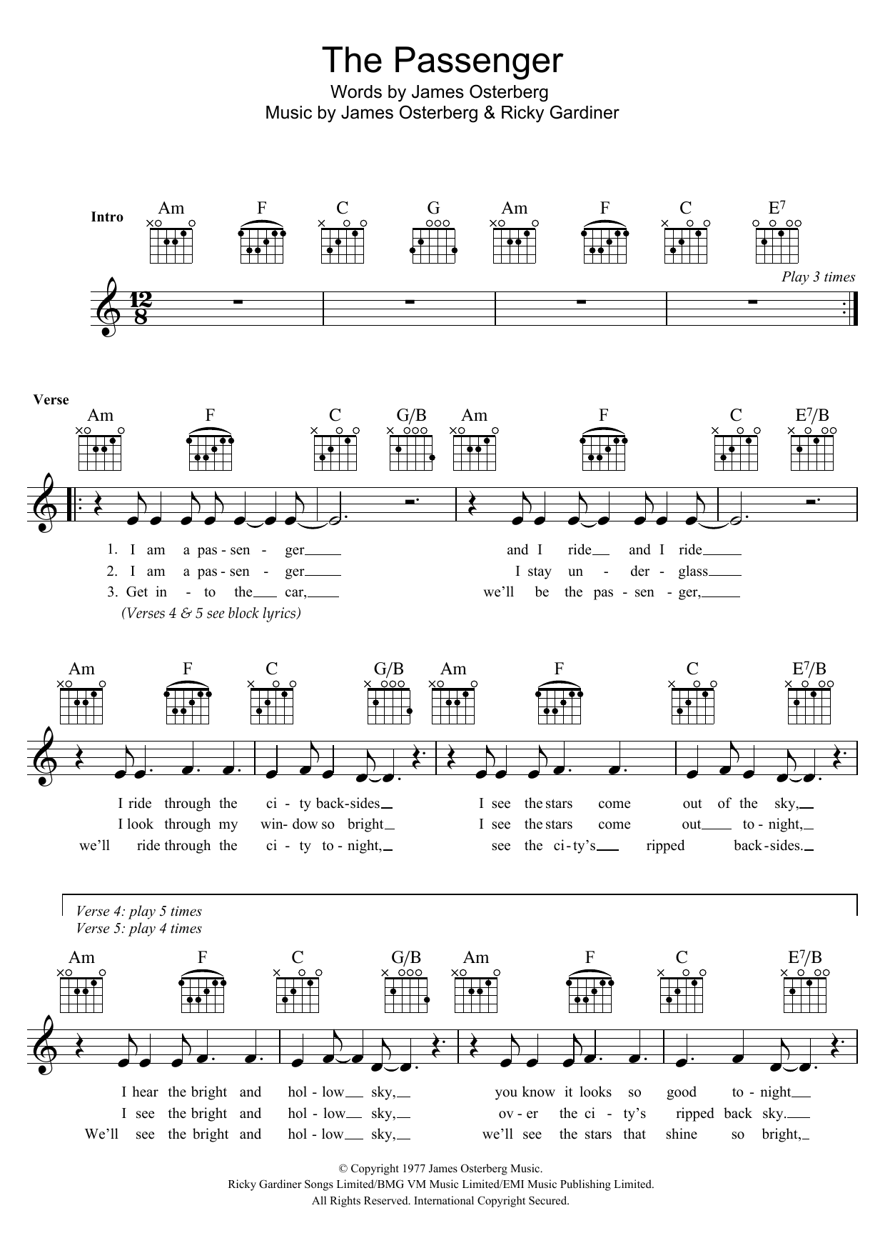 Produktgalerie: Seite 1 von 1 The Passenger, Iggy Pop, Melodieinstrument
