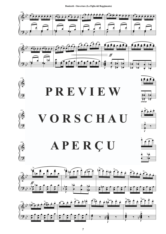 Produktgalerie: Seite 8 von 11 Ouverture (La Figlia del Reggimento) - Piano Version, , Klavier Solo