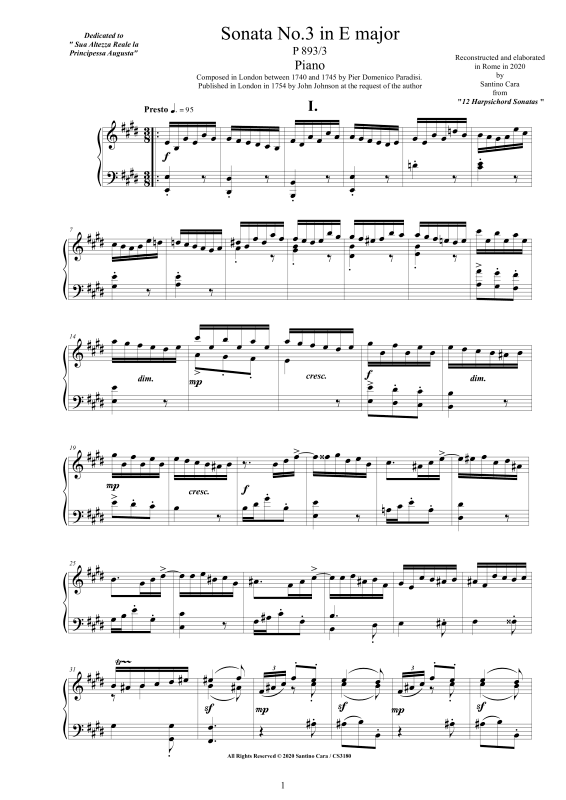 Produktbild zu: Sonate Nr. 3 in E-DurPier Domenico Paradisi