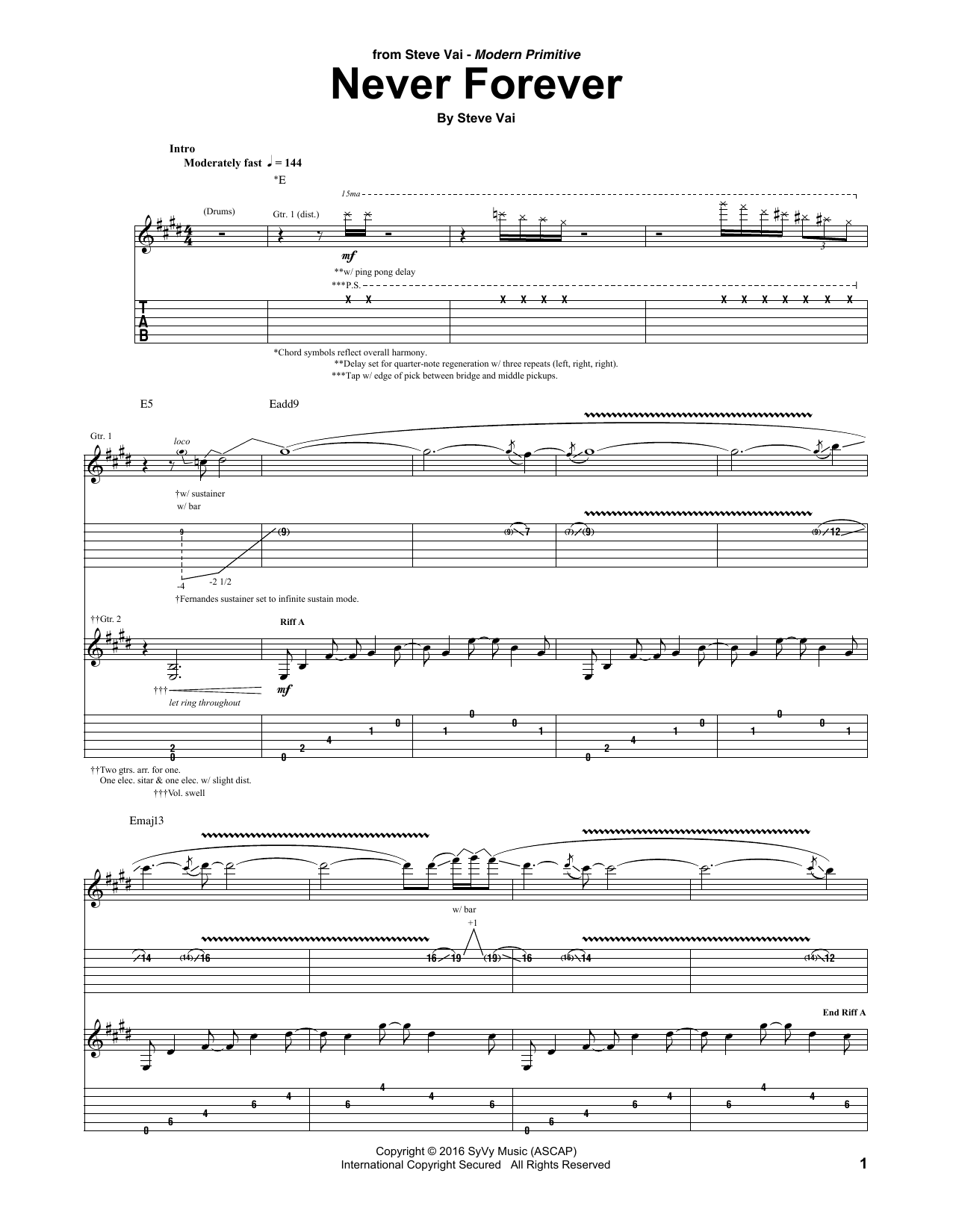 Product gallery: Page 1 of 1 Never Forever, Steve Vai
