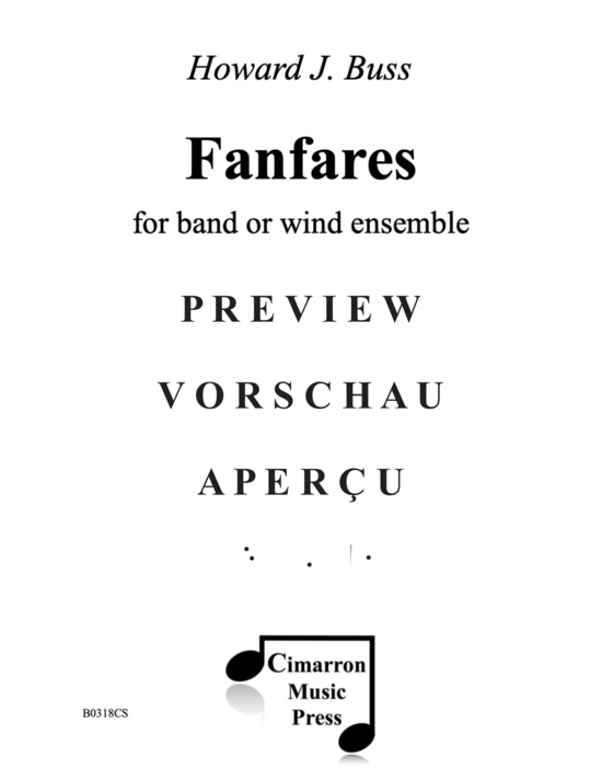 Product gallery: Page 2 of 21 Fanfares (complete set)  (Band oder Holzbläser Ensemble) , ,  (score and parts)