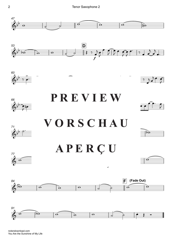 Product gallery: Page 14 of 18 You Are the Sunshine of My Life , Wonder, Stevie, (Saxophone Quintet A/S ATTB)