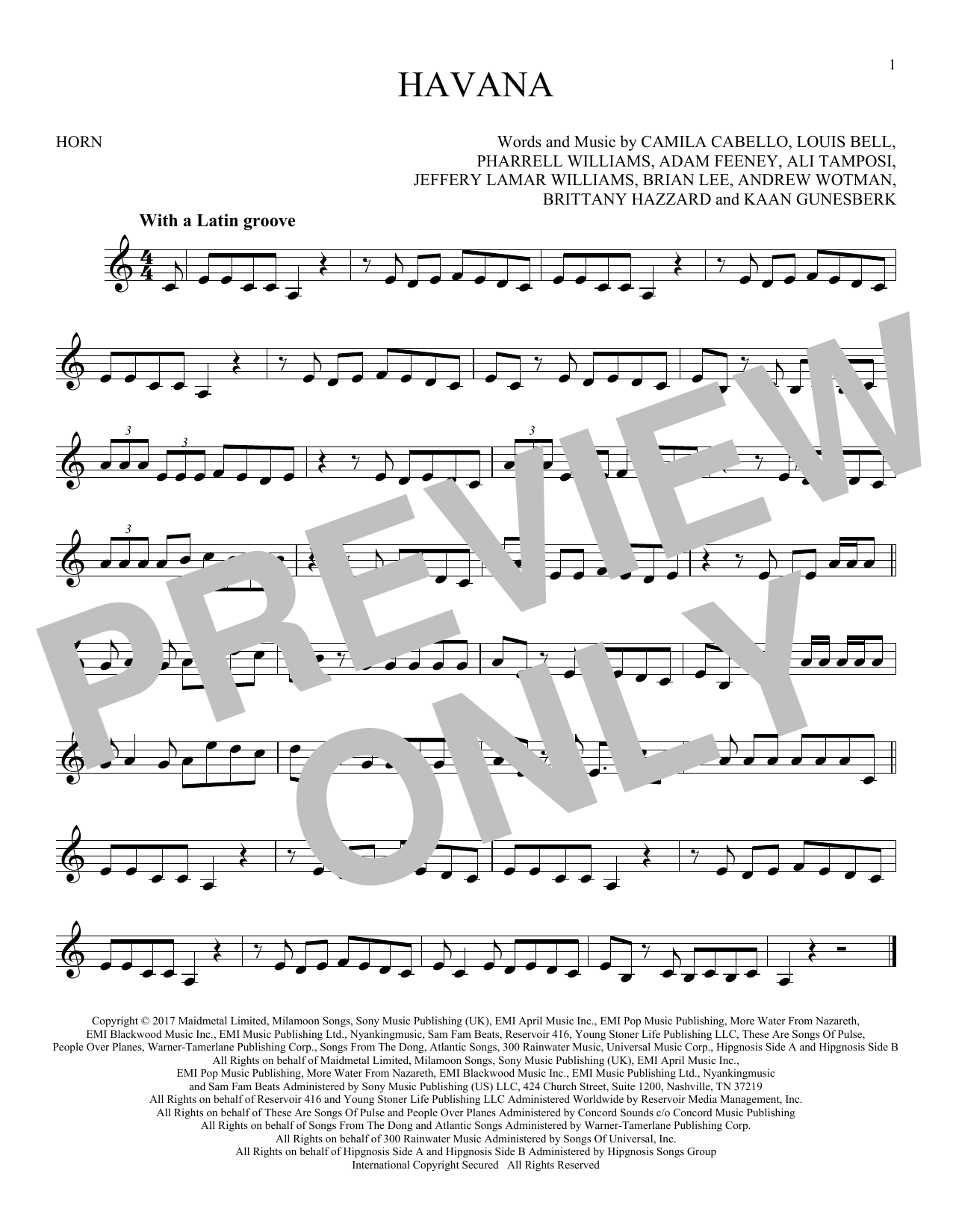 Produktgalerie: Seite 1 von 1 Havana (feat. Young Thug), Camila Cabello, Horn