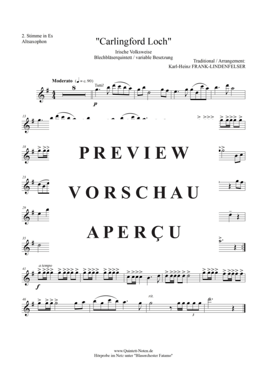 Produktgalerie: Seite 13 von 17 Carlingford Loch , Blasorchester Fatamo, (Blechbläser Quintett - flexible Besetzung)