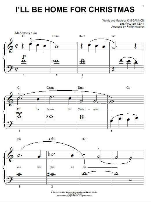 Product gallery: Page 1 of 1 I'll Be Home For Christmas (arr. Phillip Keveren), Bing Crosby