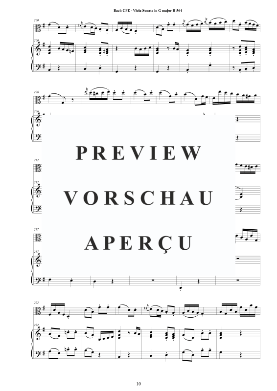 Product gallery: Page 11 of 11 Viola Sonata in G-Dur H564, , Viola and Piano/Harpsichord