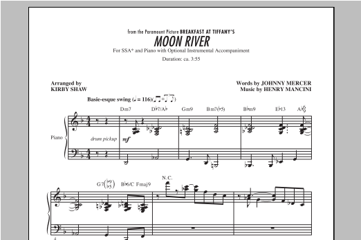 Product gallery: Page 1 of 1 Moon River, Kirby Shaw