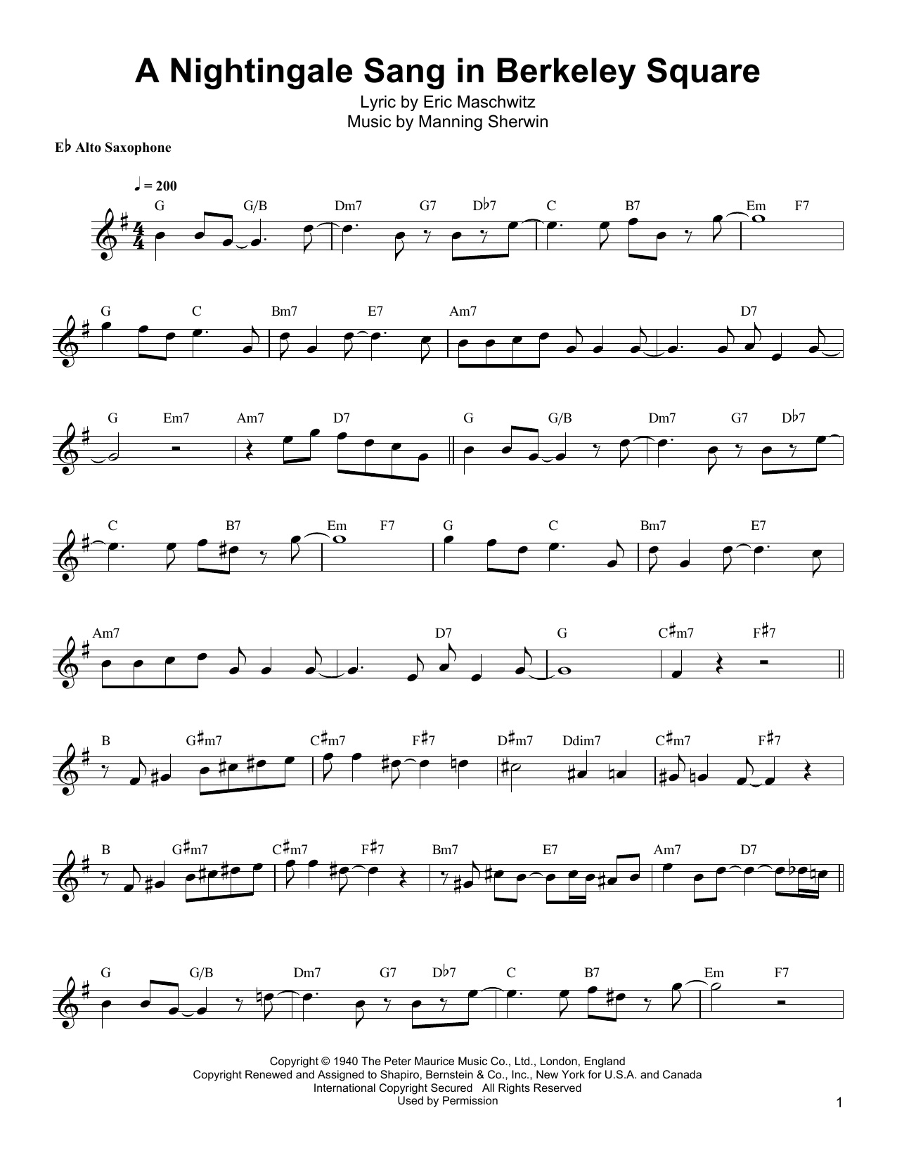 Product gallery: Page 1 of 1 A Nightingale Sang In Berkeley Square, Bud Shank