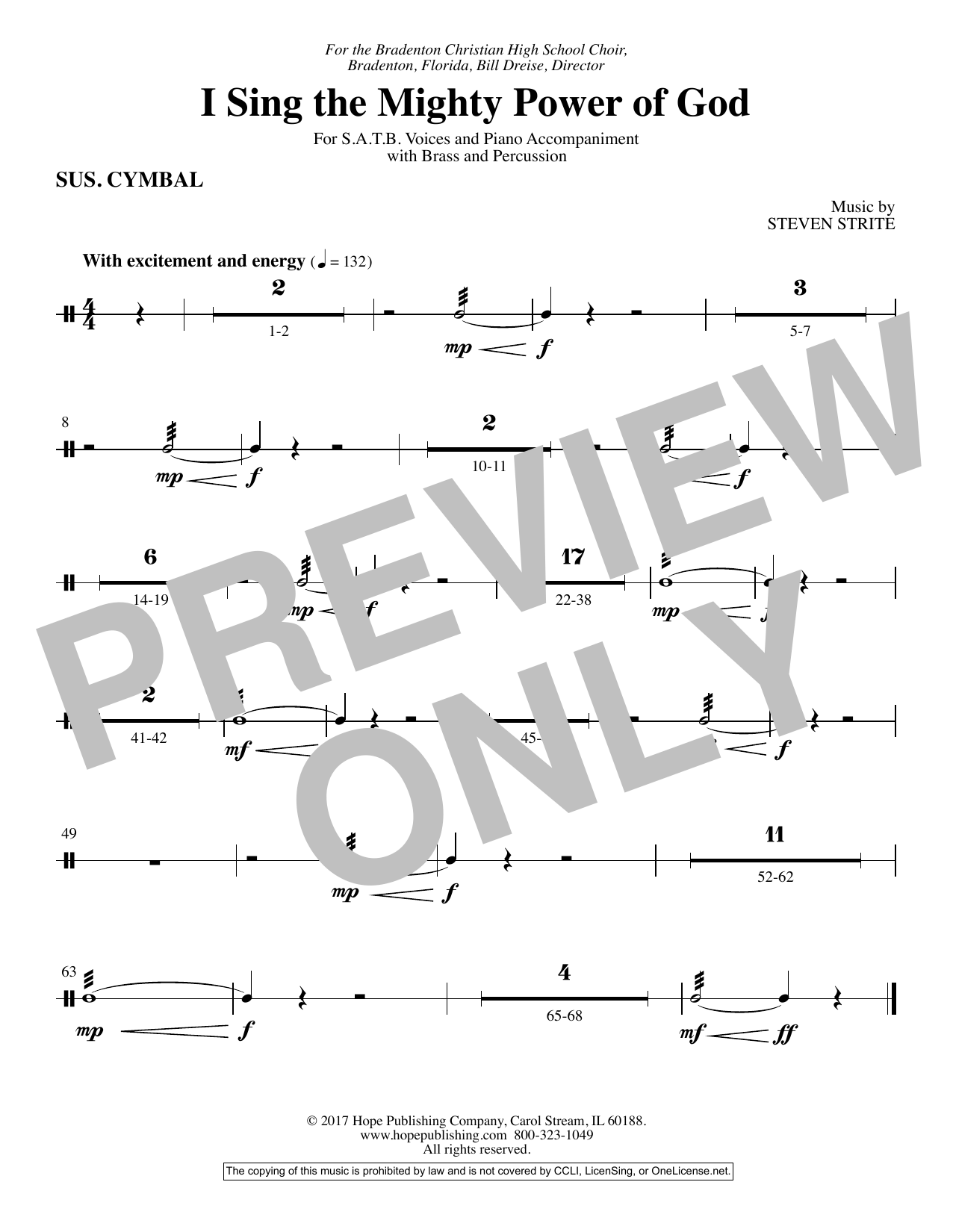 Product picture to: I Sing the Mighty Power of God - Bb Trumpet 3 (alternate)