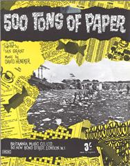 cover: Five Hundred Tons Of Paper (500 Tons Of Paper), David Heneker, Gesang, Gitarre, Klavier