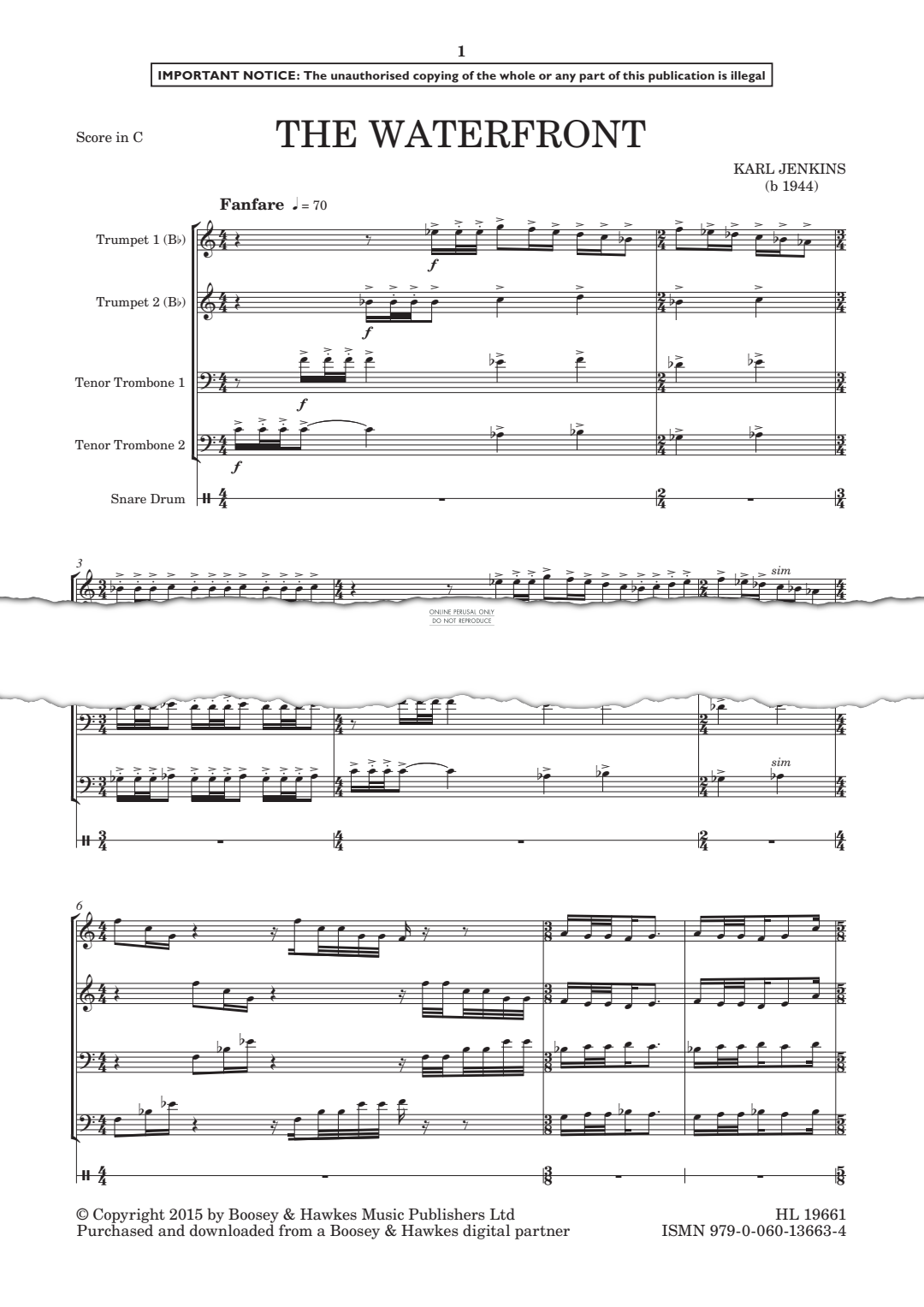 gallery: The Waterfront, Karl Jenkins, Posaune, Schlagzeug, Trompete