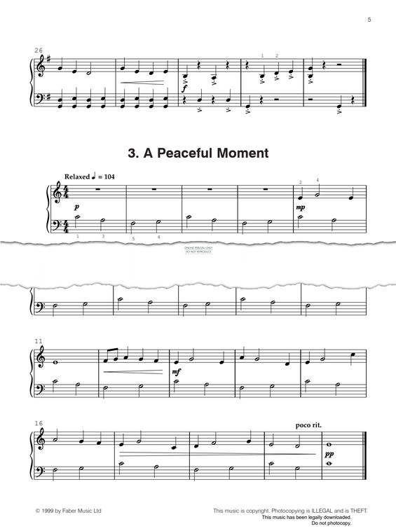 Produktgalerie: Seite 1 von 1 A Peaceful Moment, Pam Wedgwood, Klavier