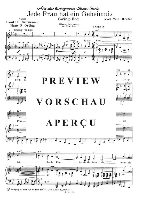 Produktgalerie: Seite 3 von 3 Jede Frau hat ein Geheimnis, , Klavier und Gesang