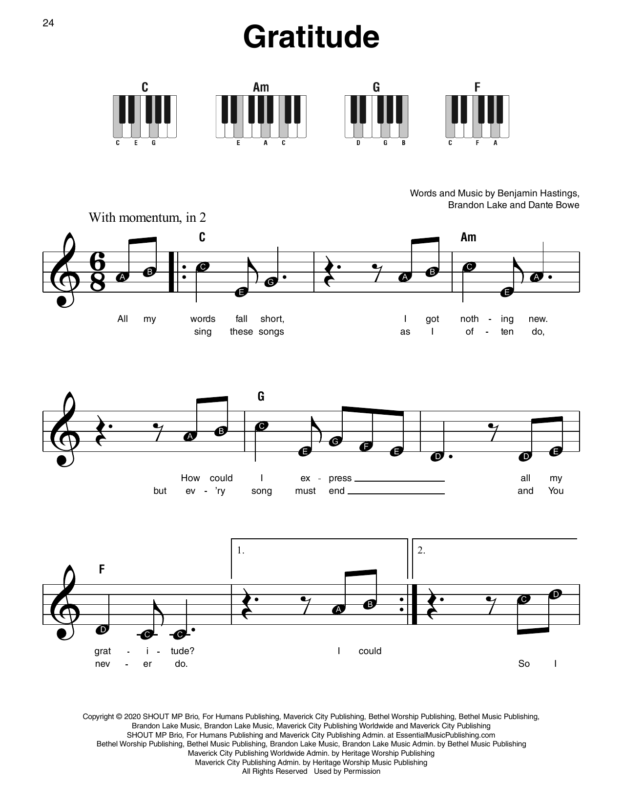 Product picture to:  Gratitude - Brandon Lake