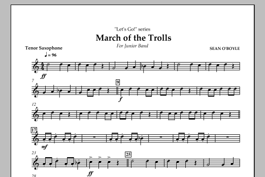 Produktbild zu:  March of the Trolls - Tenor Saxophone - 