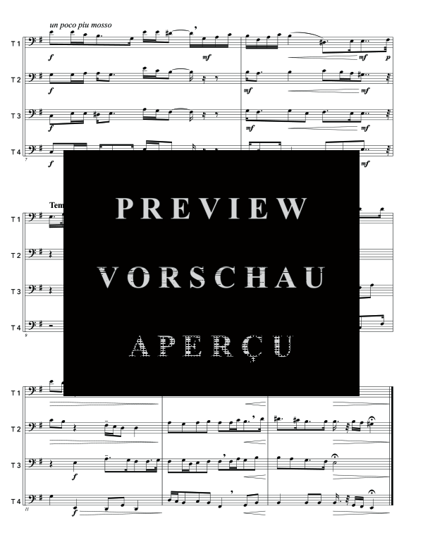 Product gallery: Page 6 of 11 Praelude and Fughetta, , (Quartet trombone)