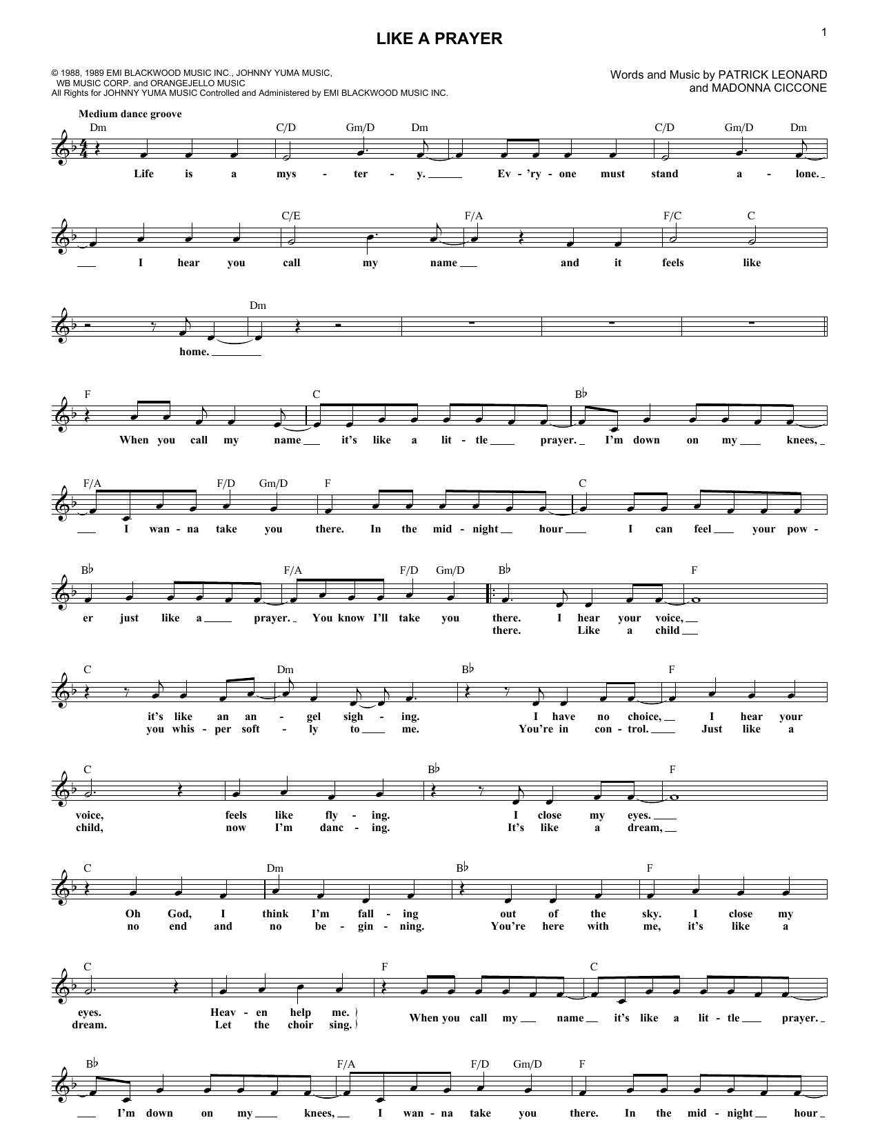 Produktgalerie: Seite 1 von 1 Like A Prayer, Madonna, Melodieinstrument