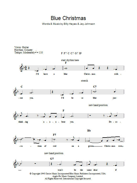 Produktbild zu:  Blue Christmas - Elvis Presley