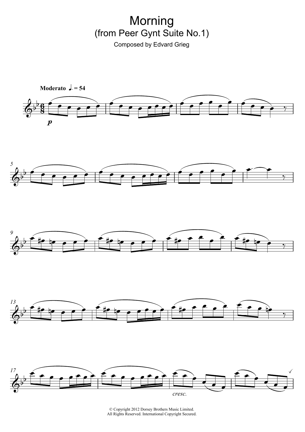 Product gallery: Page 1 of 1 Morning (from Peer Gynt Suite No.1), Edvard Grieg