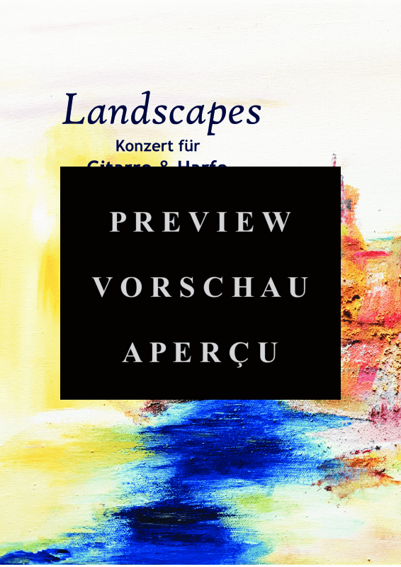 gallery: Landscapes, , Gemischtes Ensemble für Flöte, Oboe, Streicher, Gitarre und Harfe - Partitur