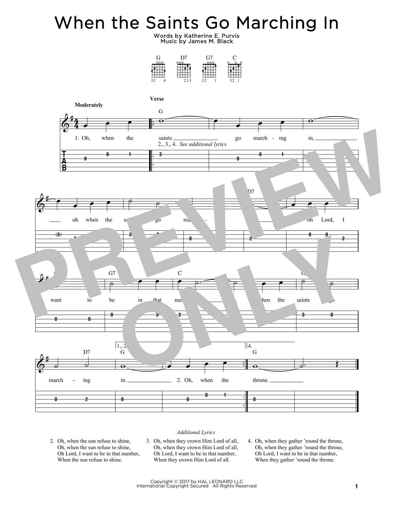Product gallery: Page 1 of 1 When The Saints Go Marching In, James M. Black