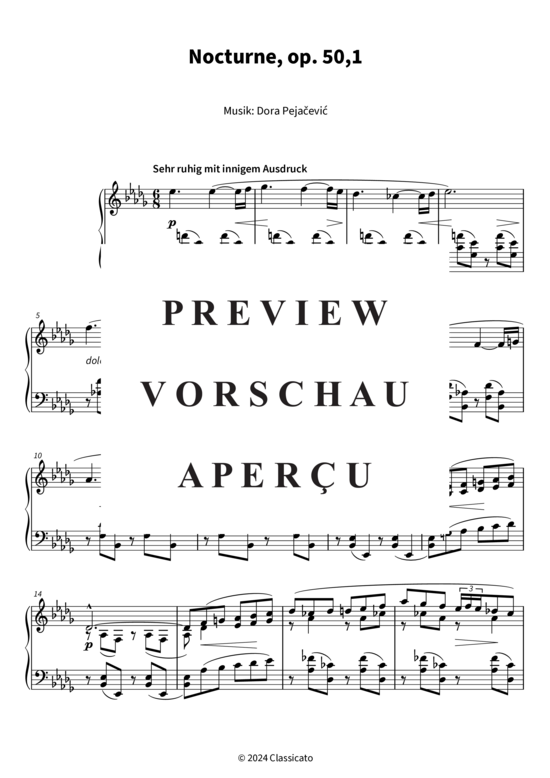 Produktgalerie: Seite 4 von 6 Nocturne op. 50,1 , , Klavier Solo
