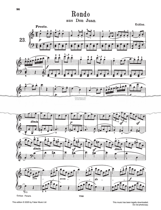 Produktgalerie: Seite 1 von 1 Rondo from 'Don Juan', Friedrich Kuhlau, Klavier