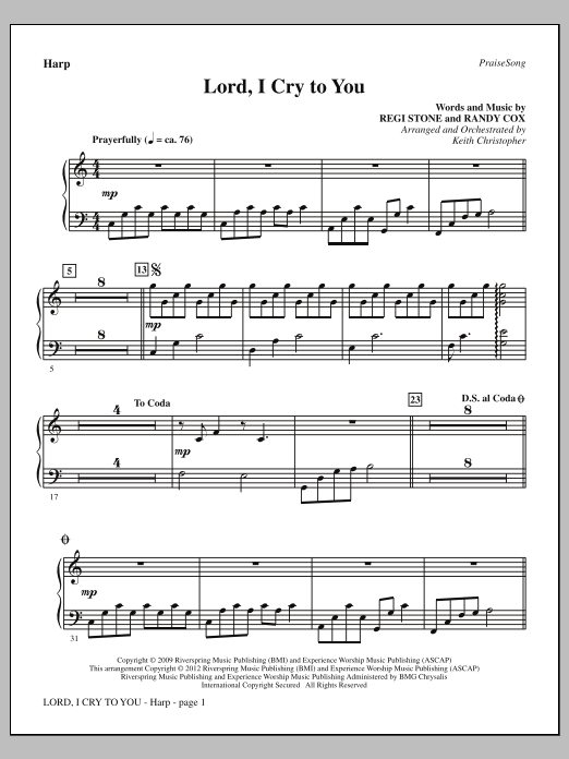 Produktgalerie: Seite 1 von 1 Lord, I Cry To You - Harp, Keith Christopher, Chor