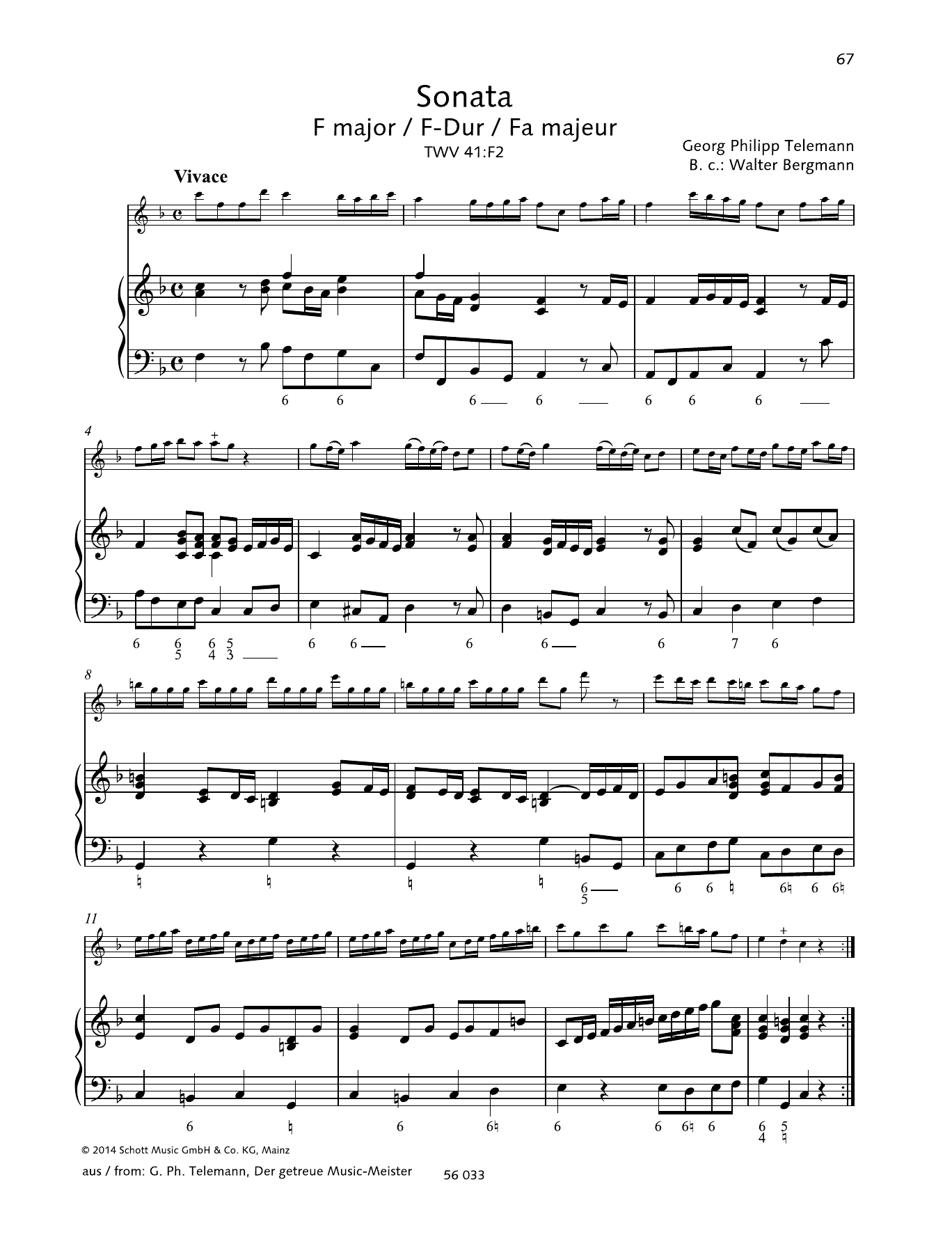 Produktbild zu: Sonata F Major