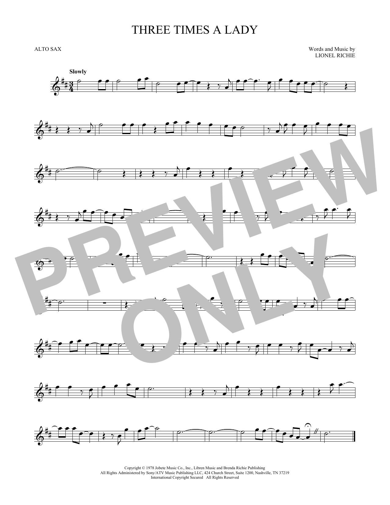 Product gallery: Page 1 of 1 Three Times A Lady, Commodores