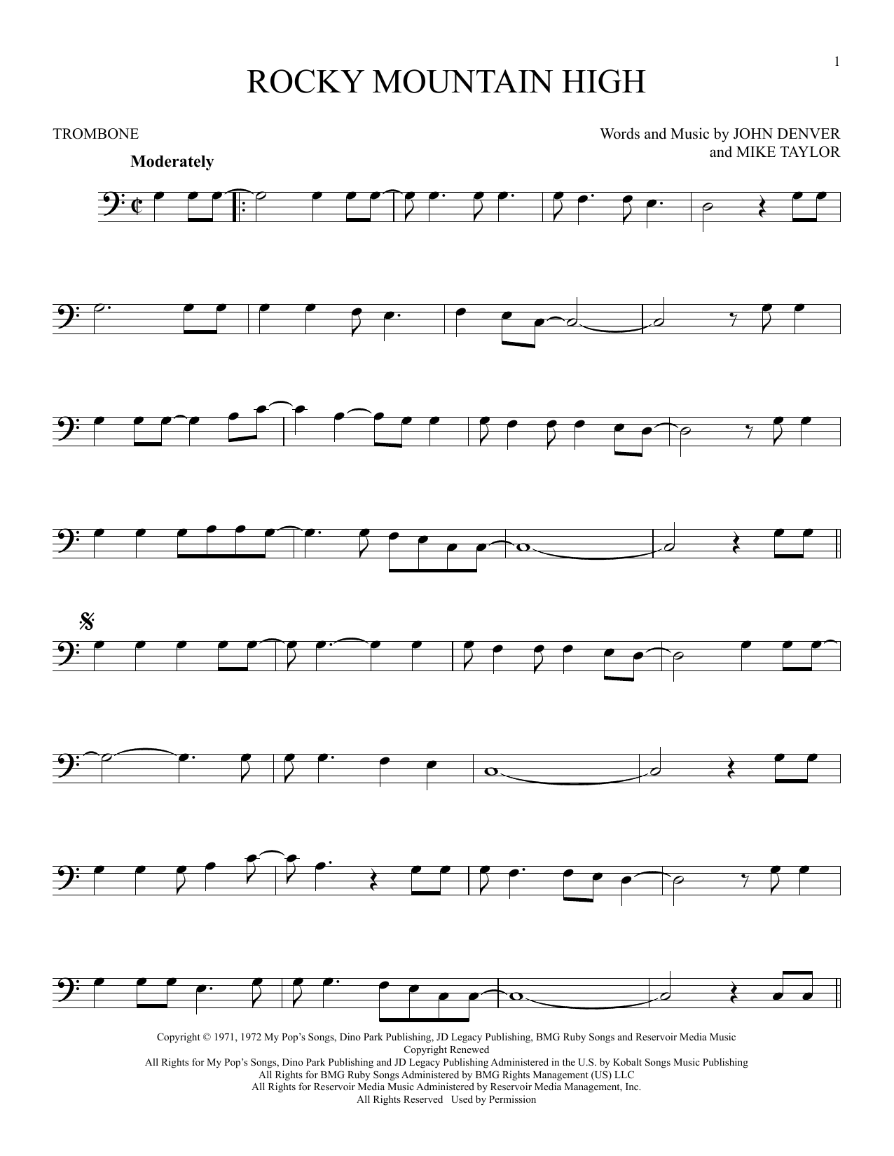 Product gallery: Page 1 of 1 Rocky Mountain High, John Denver