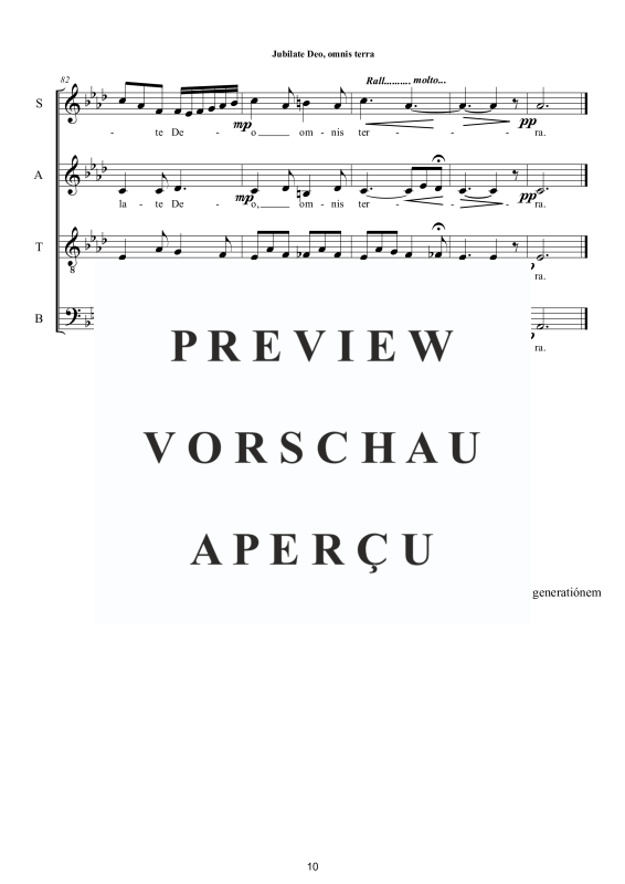 Produktgalerie: Seite 11 von 11 Jubilate Deo, omnis terra, , Oster Motette für Gemischter Chor