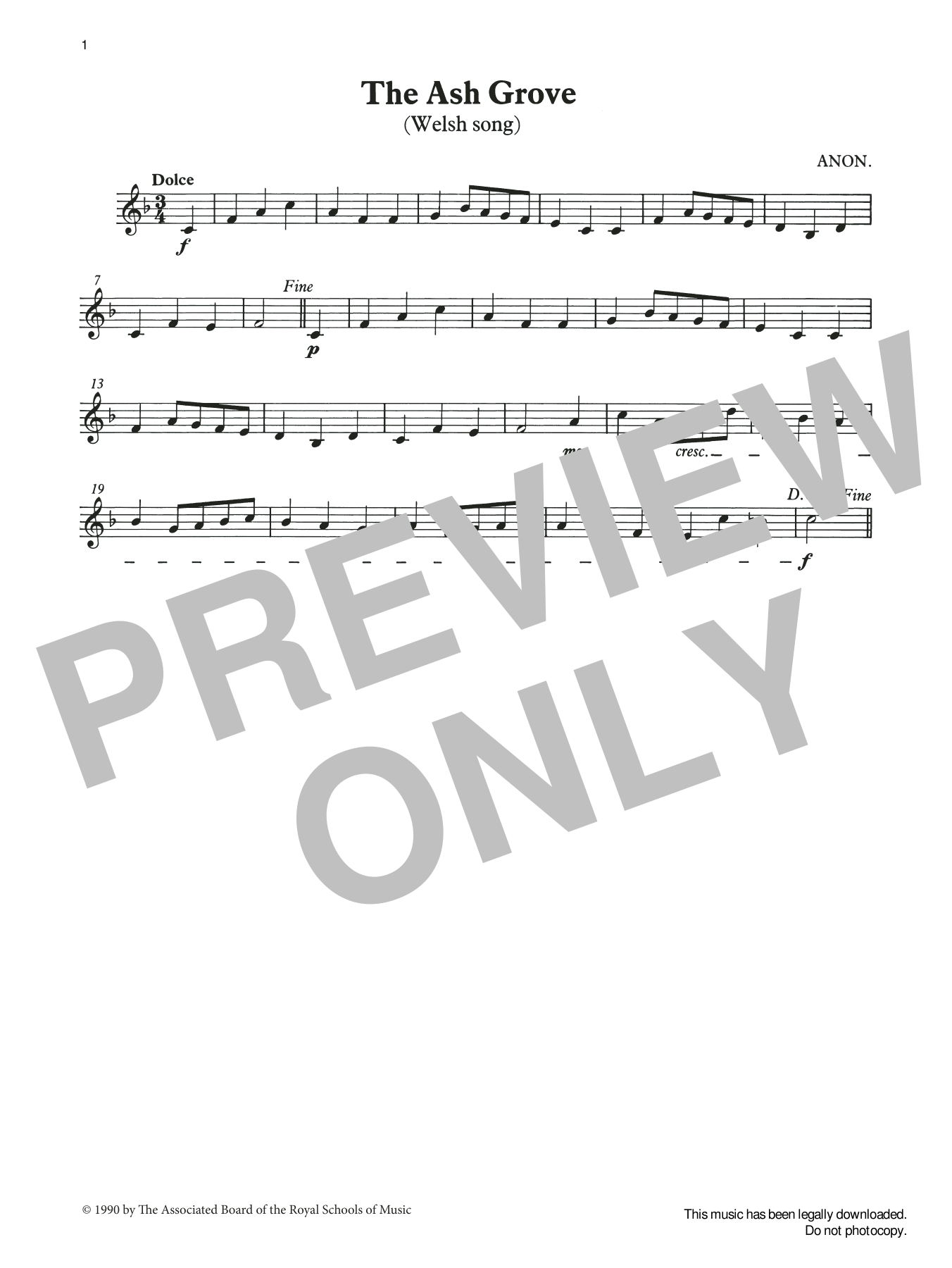 Produktgalerie: Seite 1 von 1 The Ash Grove from Graded Music for Tuned Percussion, Book I, Trad. Welsh, Percussion