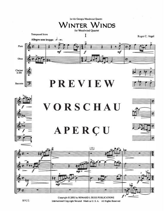Produktgalerie: Seite 4 von 21 Winter Winds , , (Flöte, Oboe, Klarinette und Fagott)