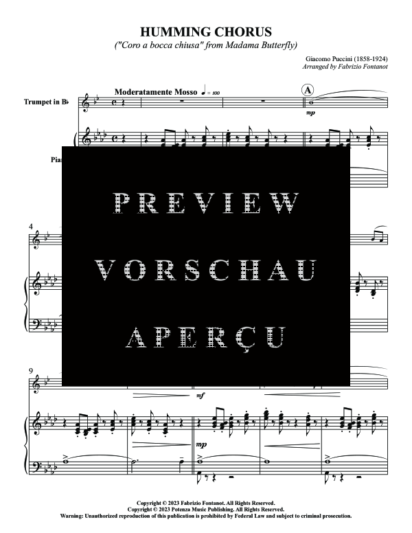 Produktgalerie: Seite 5 von 9 Humming Chorus, , (Trompete in B und Klavier)