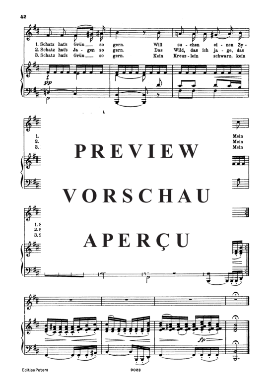 gallery: Die liebe Farbe D.795-16 (Die Schöne Müllerin) , ,  (voice high + piano)