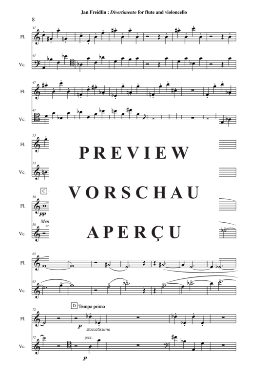 Product gallery: Page 9 of 21 Divertimento , , (Duet for flute + violoncello)