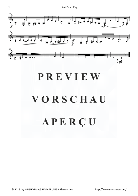 Product gallery: Page 9 of 9 First Band Rag, , (Clarinet Quartet)