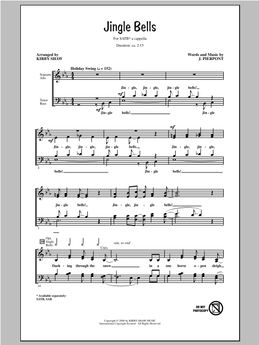 Product gallery: Page 1 of 1 Jingle Bells, Kirby Shaw