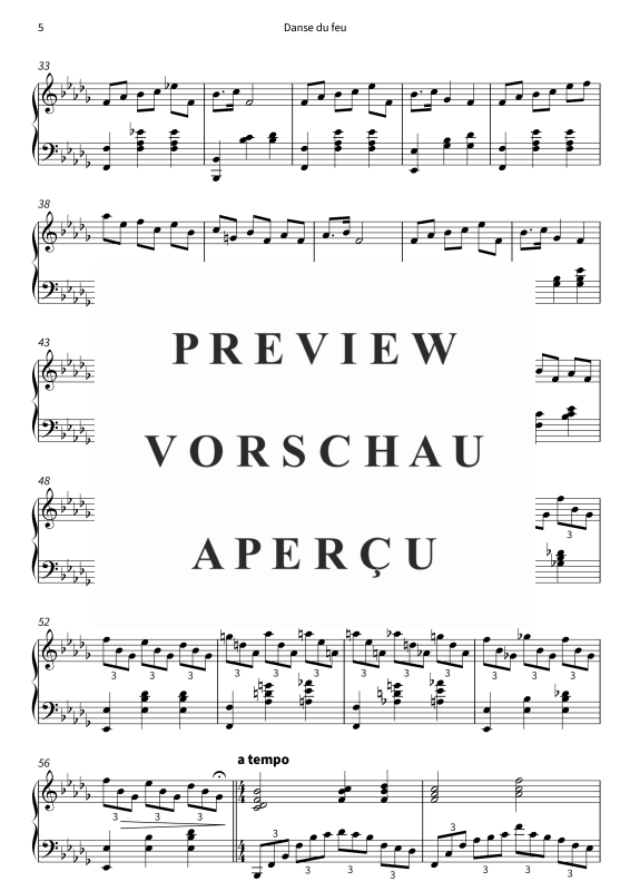 Product gallery: Page 7 of 8 Danse du feu - la methamorphose, , Solo Piano