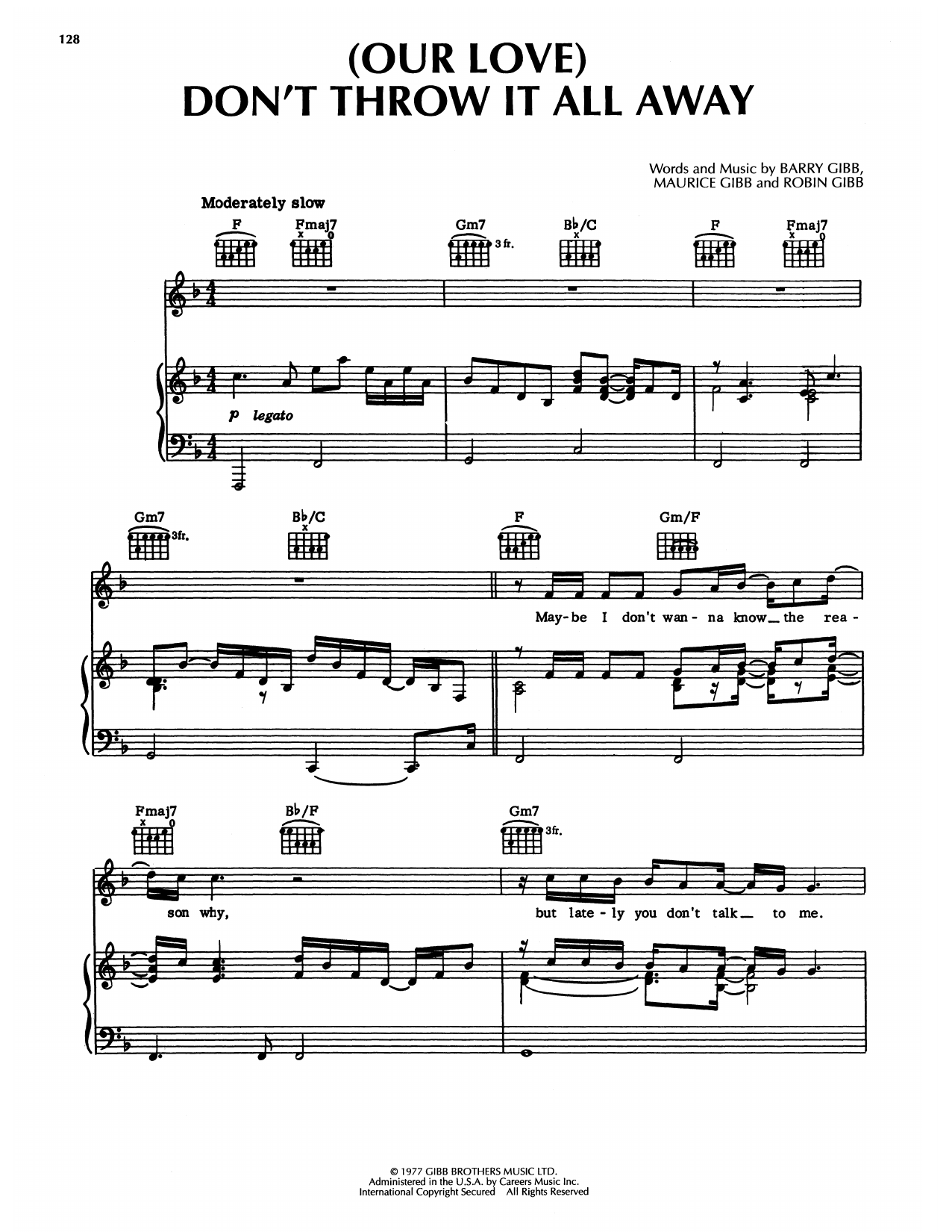 Produktbild zu:  (Our Love) Don't Throw It All Away - Bee Gees