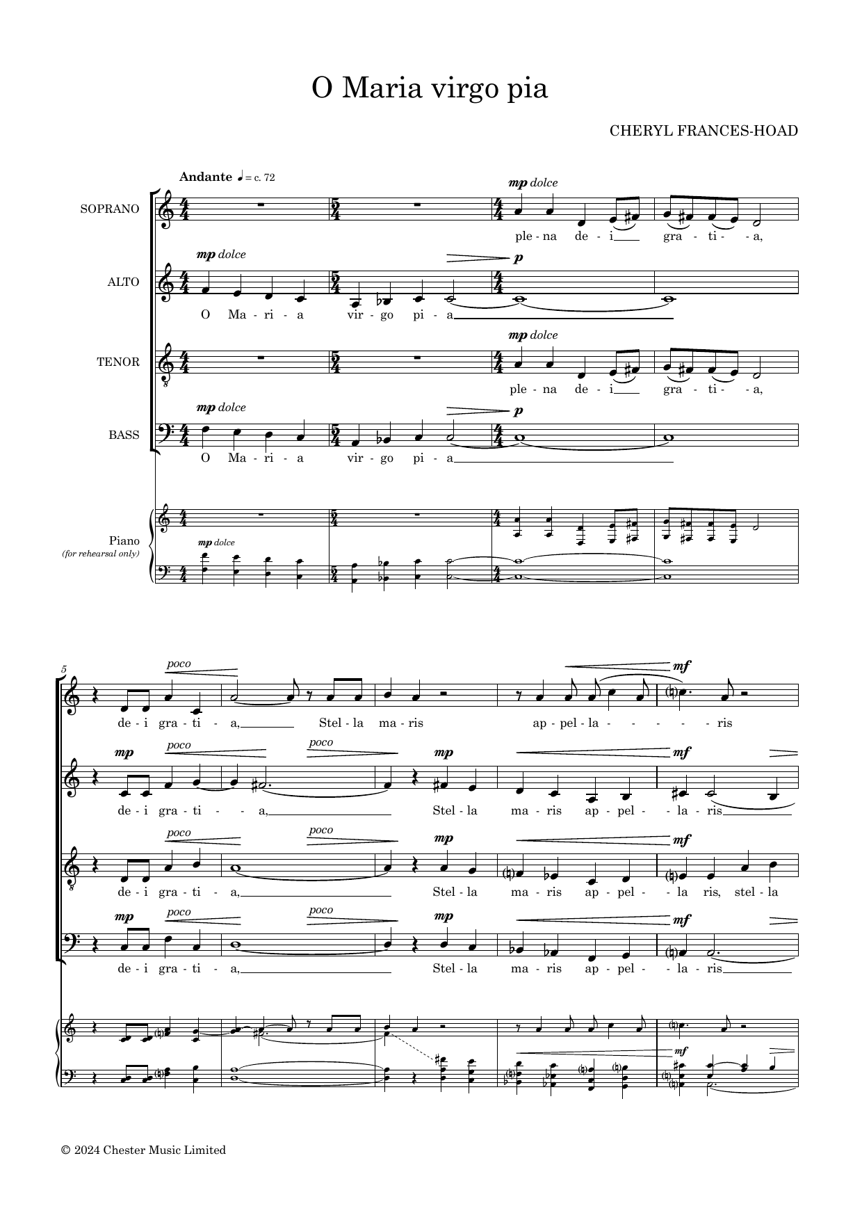 Produktbild zu: O Maria virgo pia