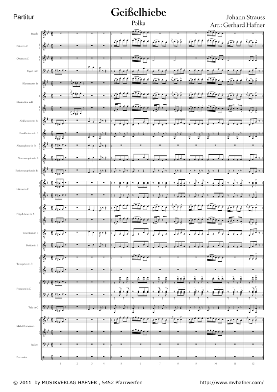 Product gallery: Page 1 of 11 Geißelhiebe, , (large wind orchestra)