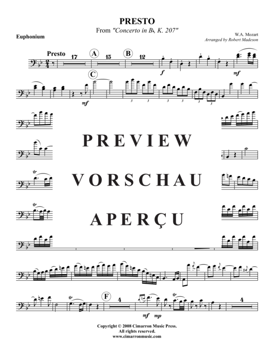 gallery: Presto aus Concerto in B , , (Bariton/Pos + Klavier)