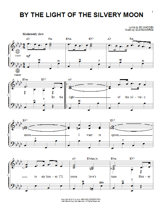 Product gallery: Page 1 of 1 By The Light Of The Silvery Moon (arr. Gary Meisner), Ed Madden
