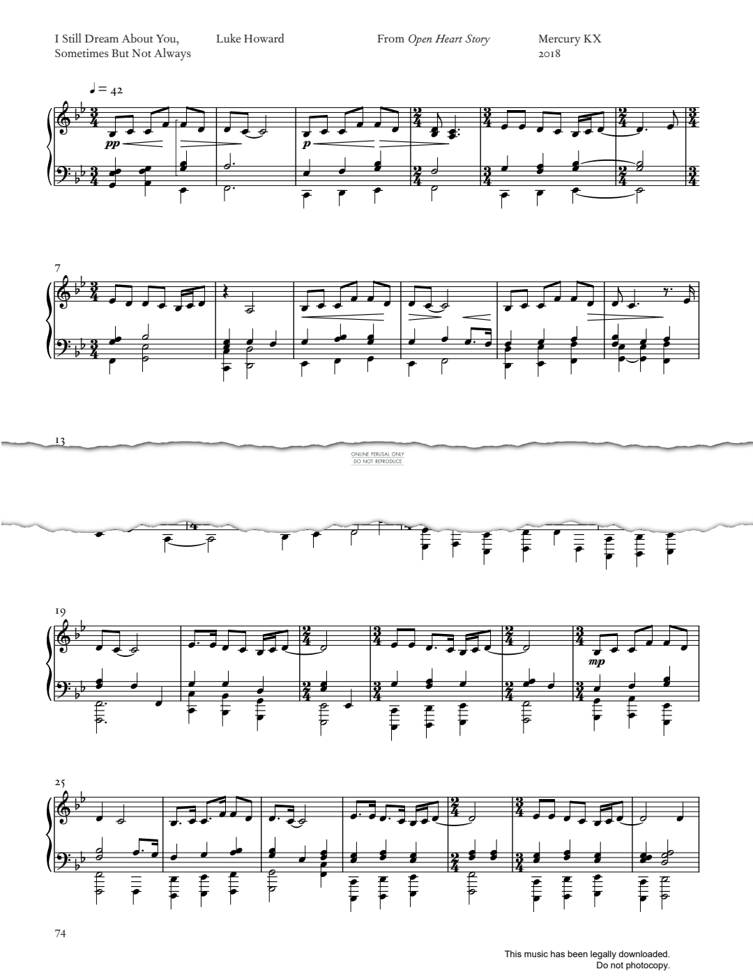 Produktgalerie: Seite 1 von 1 I Still Dream About You, Sometimes But Not Always, Luke Howard, Klavier
